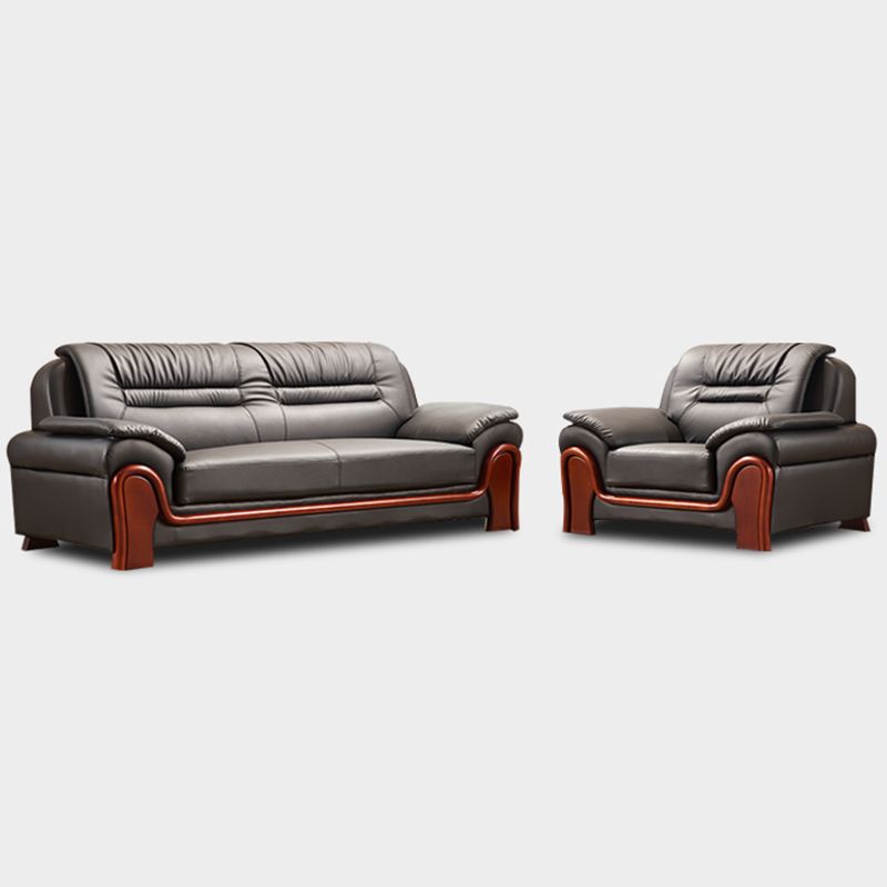 Divano posteriore del cuscino cucito tradizionale 35,43 "divano braccio arrotolato, nero