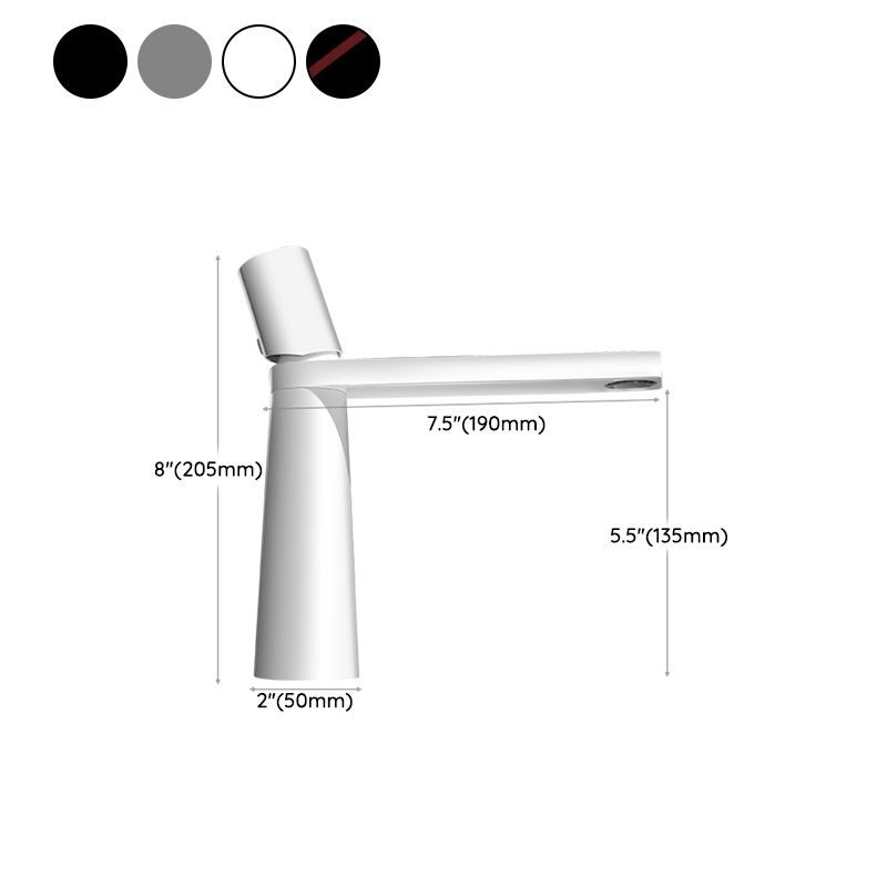 Contemporary Bathroom Sink Faucet Low Arc Single Handle Sink Faucet