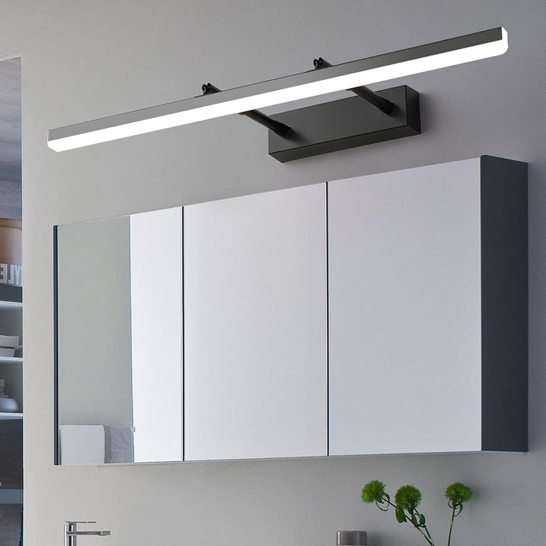 Strip Bathroom Sconce Light Fixture Metal LED Contemporary Wall Mount Light Fixture