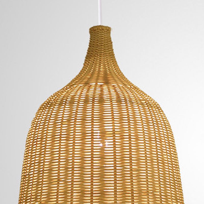 Rattan Hanging Light Modern Style Pendent Lighting Fixture for Sitting Room