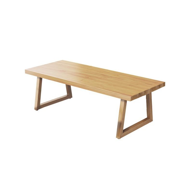 Sled Base Dining Table Contemporary Wood Dining Table for Home