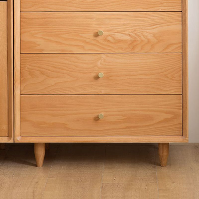 Modern Rectangle Cabinet Knobs Wood Side Cabinet with Drawer