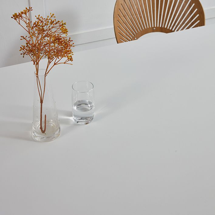 Conjunto de comedor de comedor estándar de piedra sinterizada contemporánea Juego de comedor de cocina en blanco