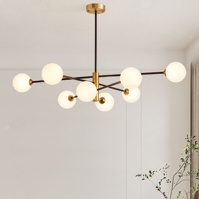 Stile moderno a forma sferica Luci di lampadina a ciondolo in vetro