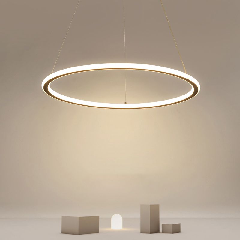 Circle Chandelier Pendant Light Modern Chandeliers For Dining Room Acrylic