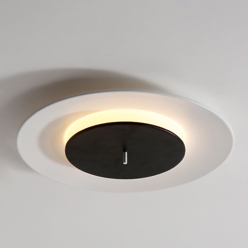 Modern Nordic LED Flush Mount Wrought Iron Macaron Ceiling Fixture with Acrylic Shade