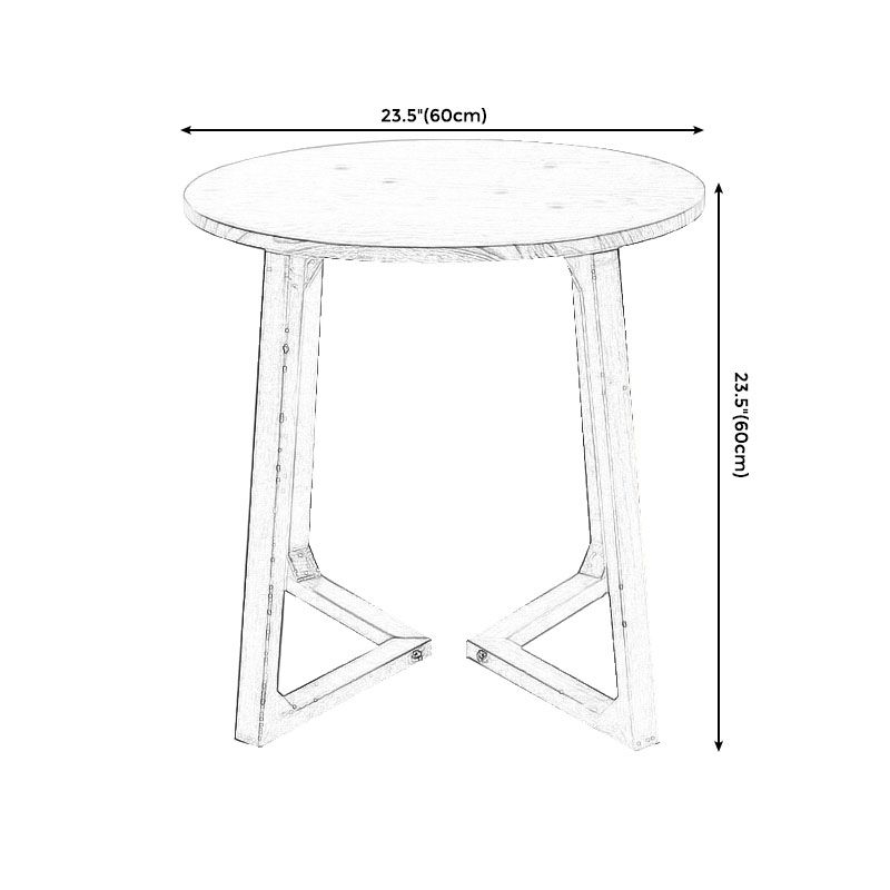 Solid Wood Sled Coffee Table in Oak/Brown, Modern Round/Rectangle Table