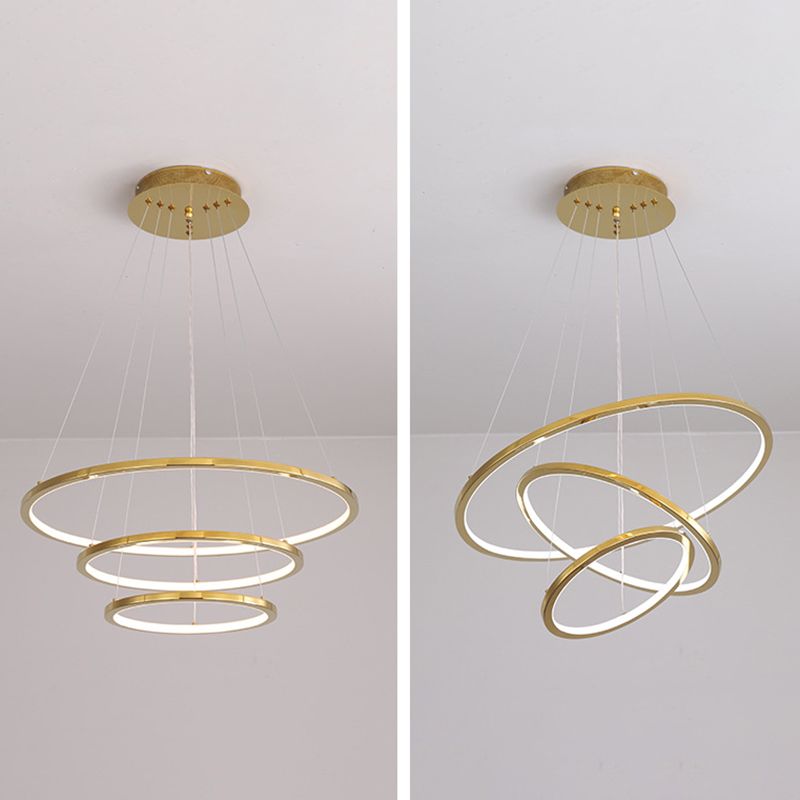 Luces colgantes colgantes de múltiples anillos