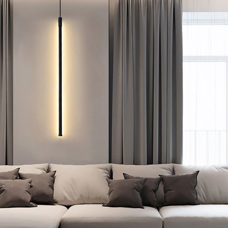 Modern Simple LED Pendant Light Long Line Lamps for Bedroom Dinning Room