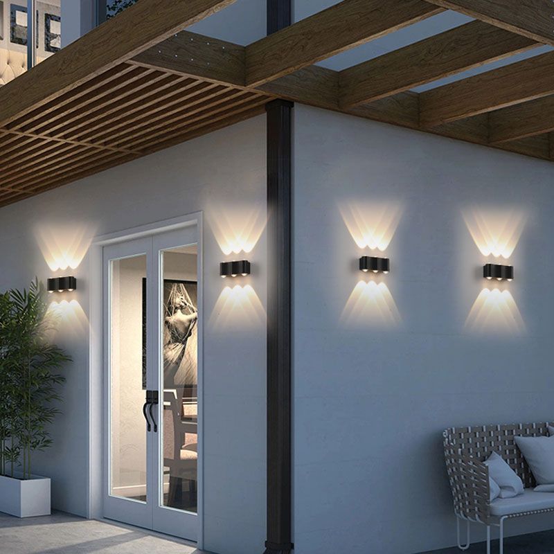 Contemporary Aluminum Wall Light 2.5" High Multi Light Wall Washer for Outdoors