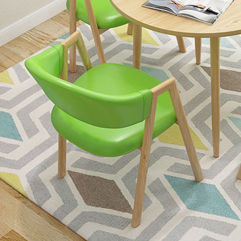 Sillas de comedor modernas Sillón de comedor tapizado con patas de metal (juego de 4)
