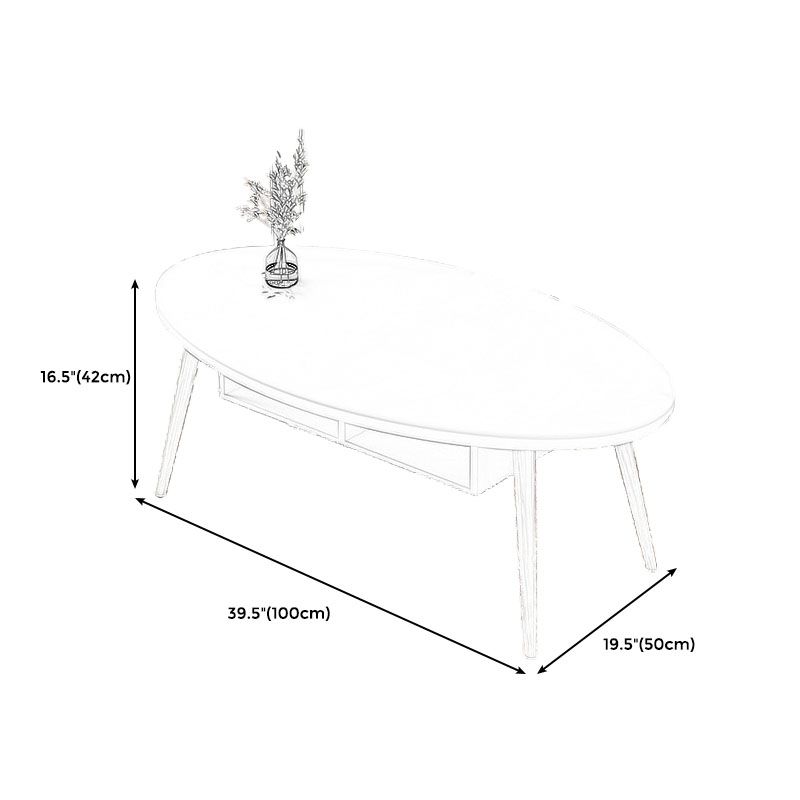 Modern Wooden Rectangular/Geometric Coffee Table with Storage Cocktail Table