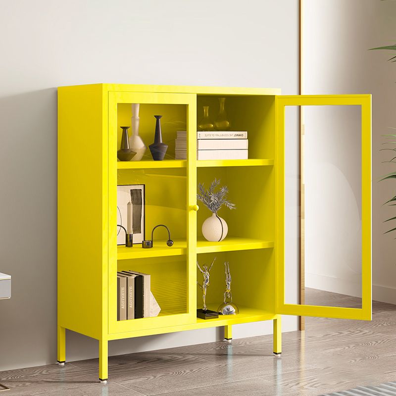 13.78"W Bookshelf Scandinavian Style Bookcase with Door for Home Office