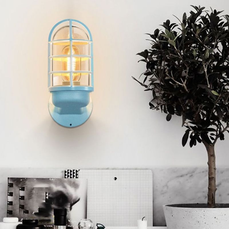 1-Light Geometric Wall Light Sconce Modern Style Metal Wall Mounted Lights