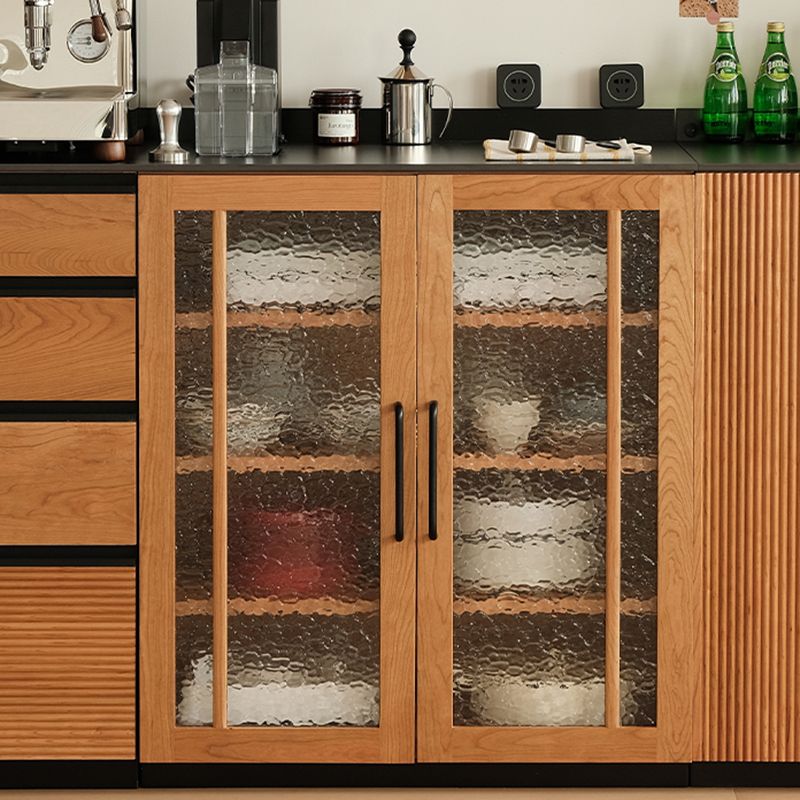Modern & Contemporary Solid Wood Sideboard Cabinet with Cabinets and Drawers