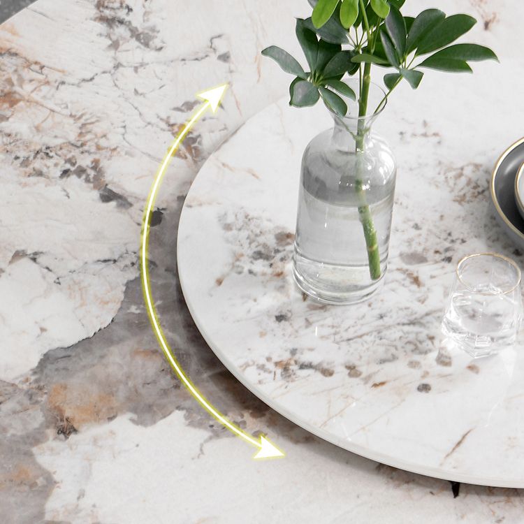 Modern Dining Set 1/4/5 Pieces Solid Wood Pedestal Dining Table with Chairs