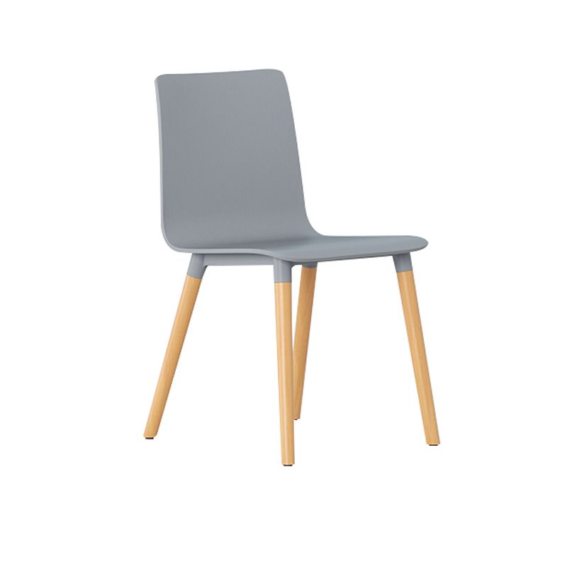Contemporary Open Dining Chair Wooden Side Chair for Dining Room