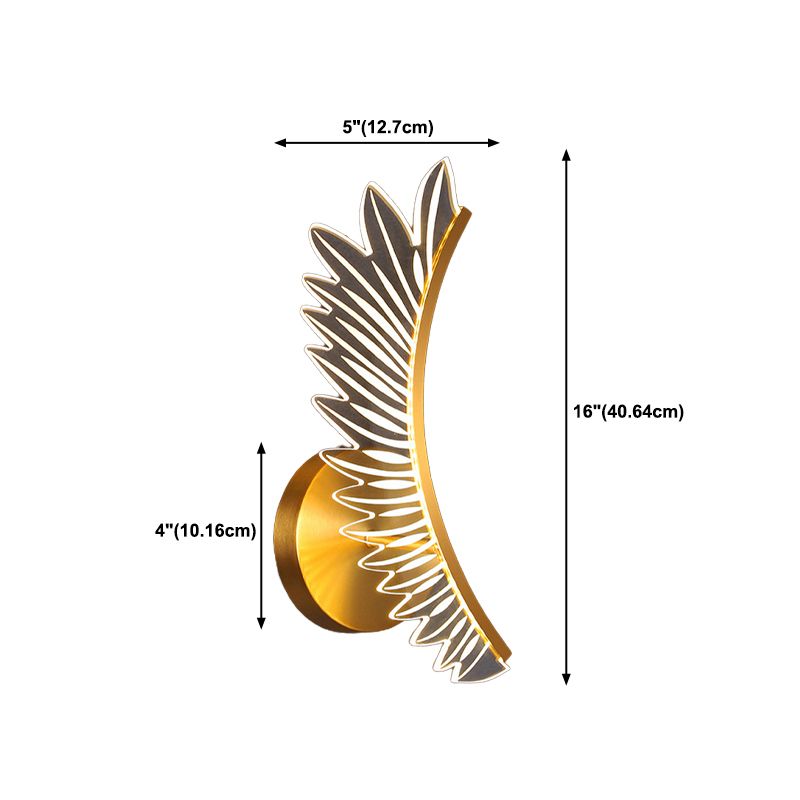 Modern Unique Shape Wall Mount Light Fixture Sconce Lamp in Gold for Dining Room