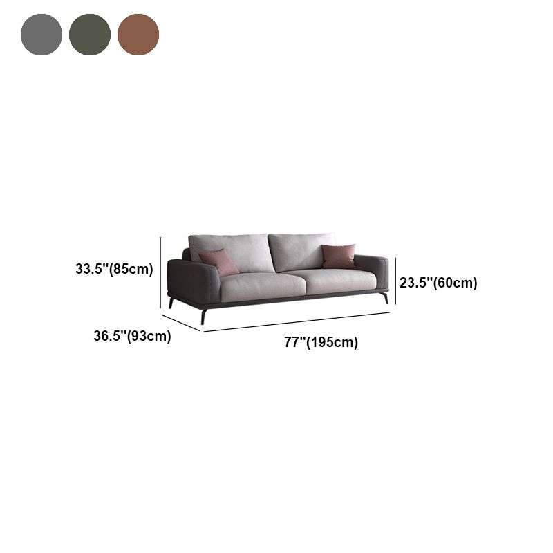 Faux Leather Sectionals/Sofa with Square Arm for Living Room