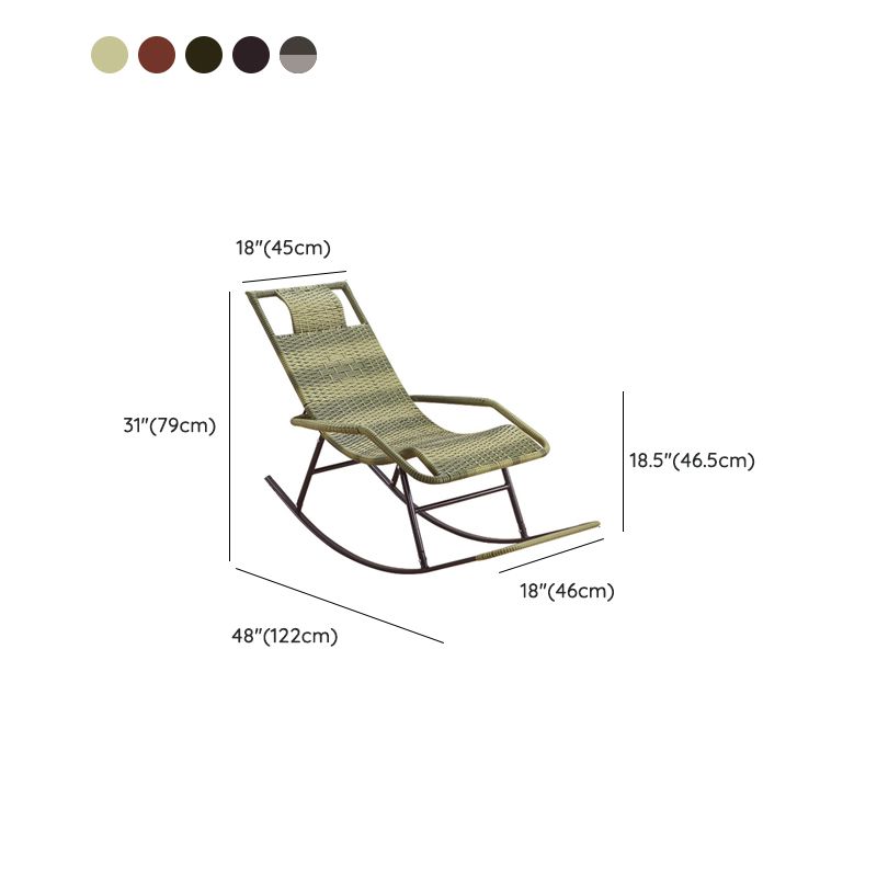 Indoor Rattan Rocking Chair Mid-Century Modern Rocking Chair