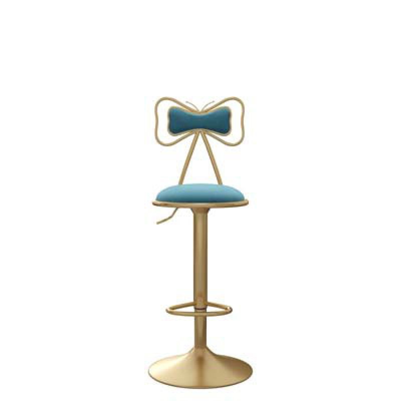 Glam Upholstered Home Stool Matte Finish Footrest Low Back Barstool