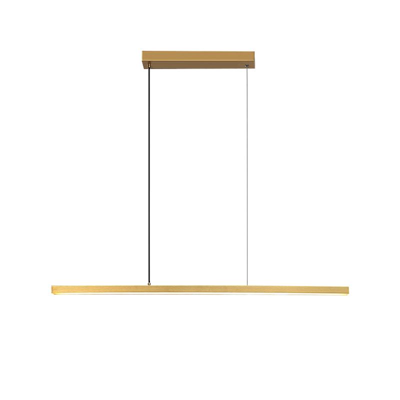 1 Light Modern Style LED Island Light Minimalism Linear Hanging Lighting Fixture