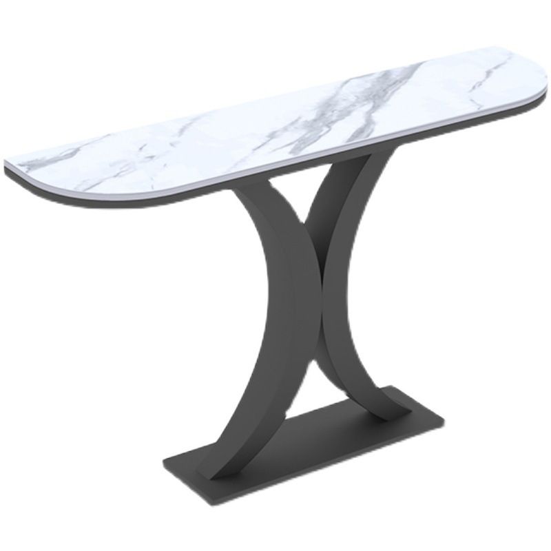 31.5-inch Tall Modern Console Table 1-shelf Stone Accent Table