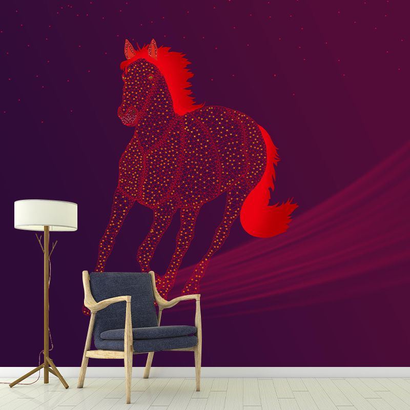 Peinture murale décorative avec Illustration de dessin animé aux couleurs vives, écologique pour chambre
