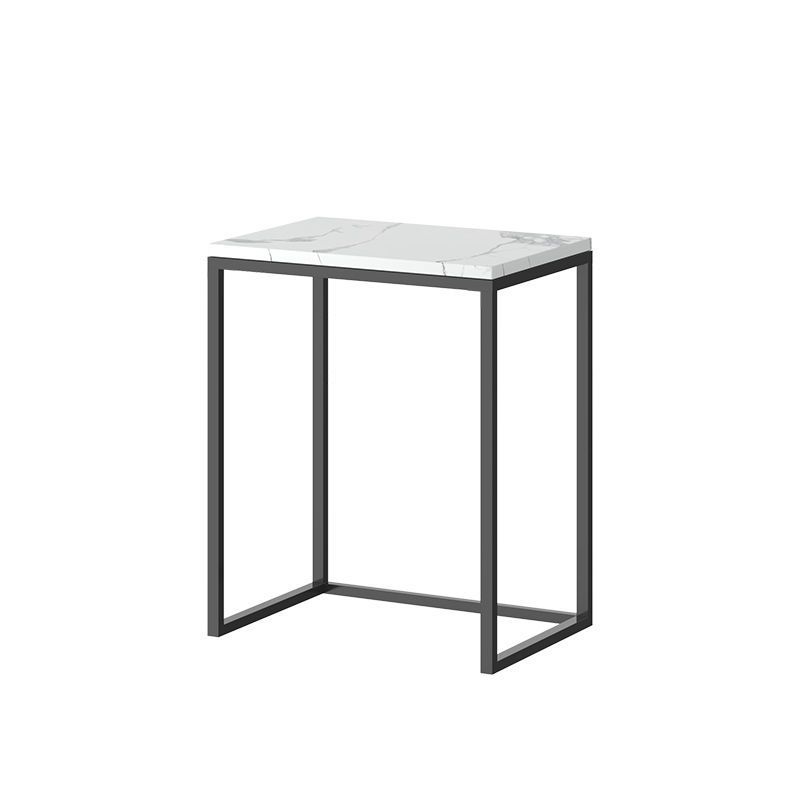 Frame Base Design Cocktail Table Slate Desktop Rectangular Coffee Table with Metal Base