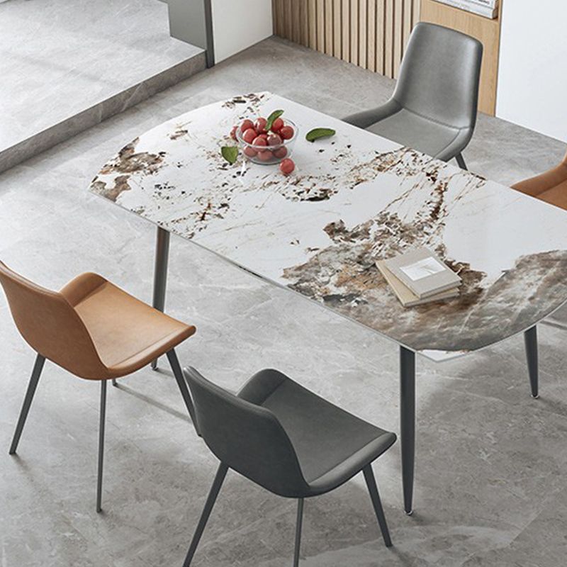 Contemporary Stone Dining Table Kitchen Dinner Table with 4-foot