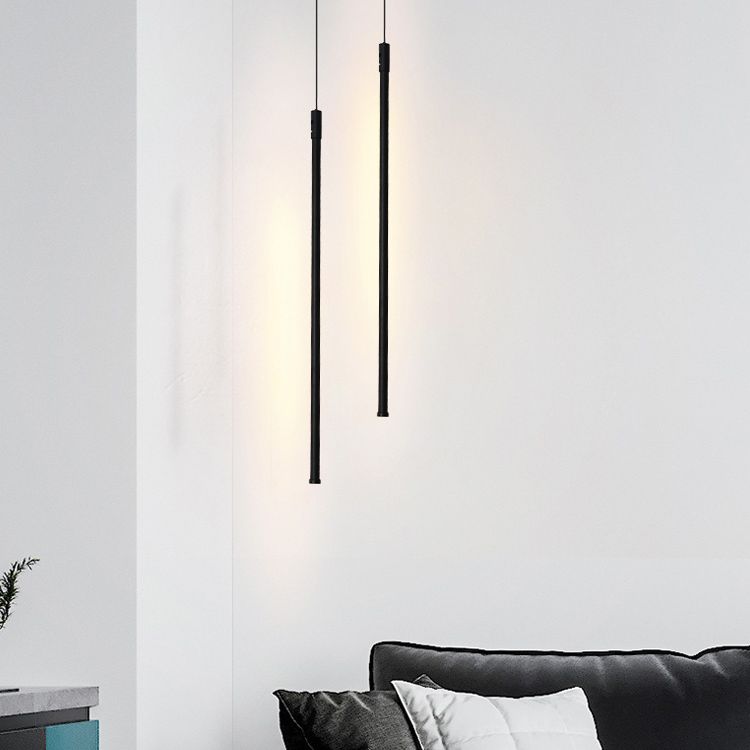 Modern Simple LED Pendant Light Long Line Lamps for Bedroom Dinning Room