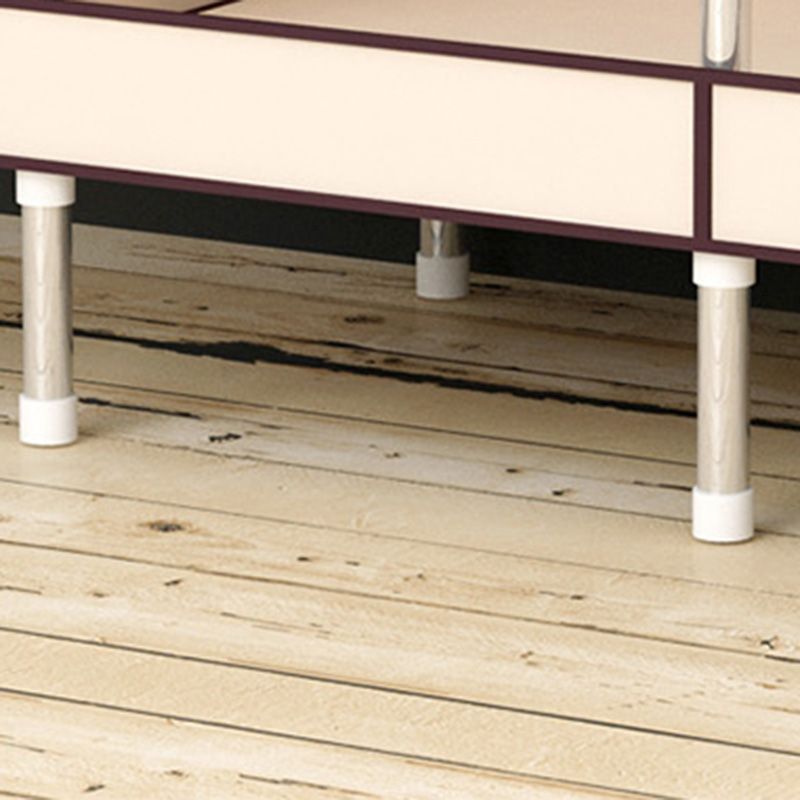 Metal and Fabric Wardrobe Industrial Style Minimalist Rectangular Bedroom Wardrobe Closet