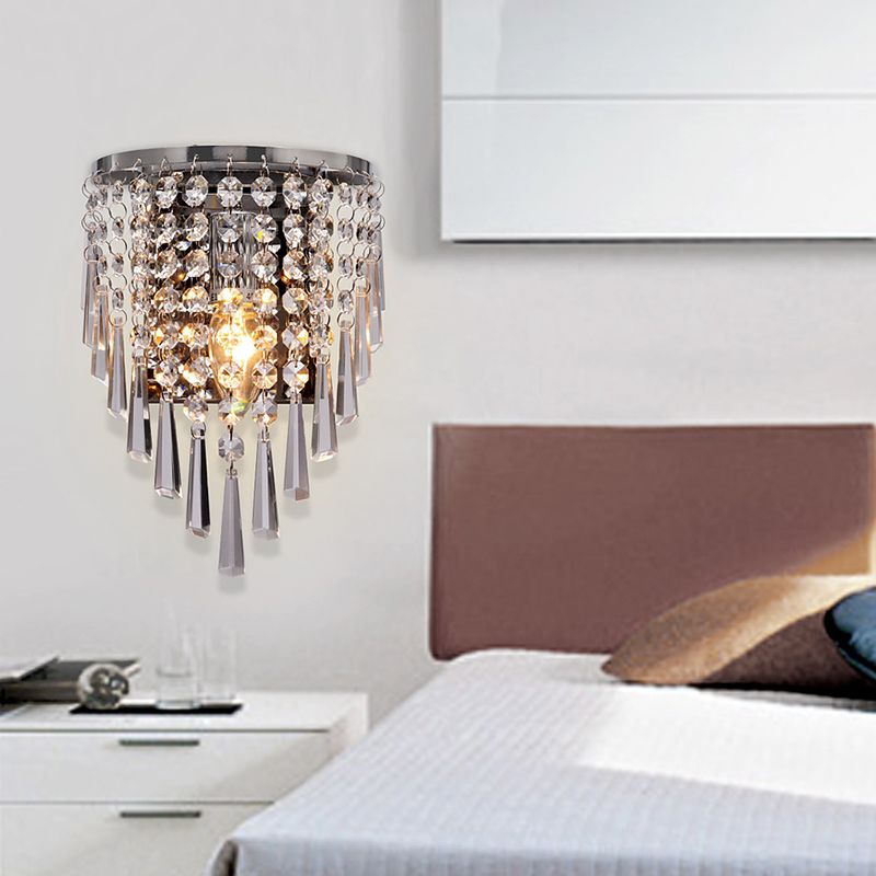 Modern Unique Shape Wall Light Sconces Crystal 1 Light Wall Lighting Fixtures