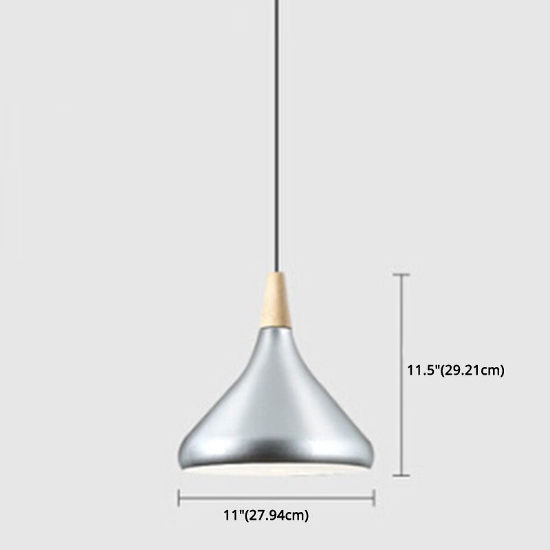 Multi Color Optional Simplicity Pendant Light Nordic Macaroon Aluminum Lampshade 1-Light Hanging Light for Kitchen