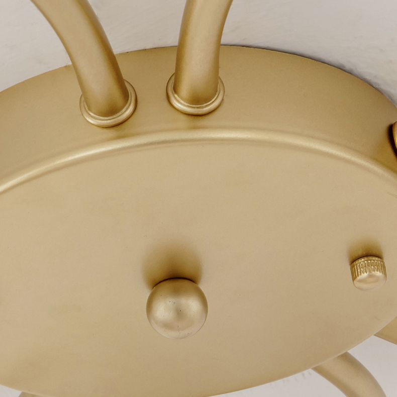 Nordic Style Ceiling Light Dome Shape Ceiling Lamp with Glass Shade for Living Room