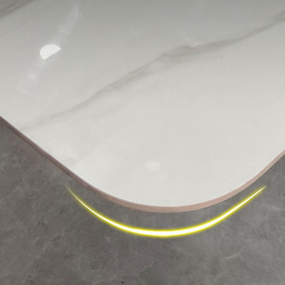 Modern Dining Table White Rectangle Table with 4 Legs for Dining Room