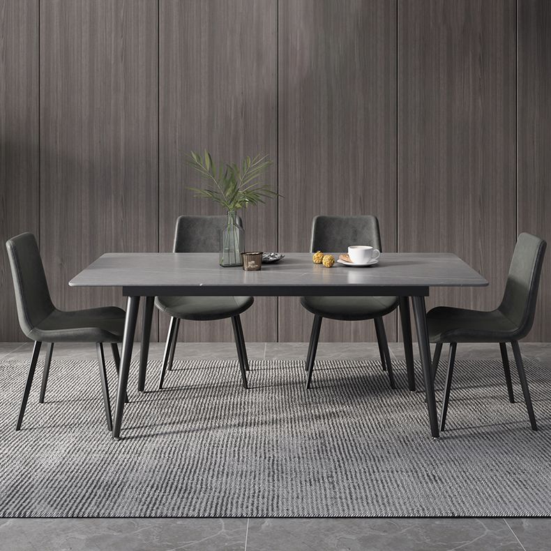 Stone Dining Table Industrial Rectangle Dining Table for Dining Room