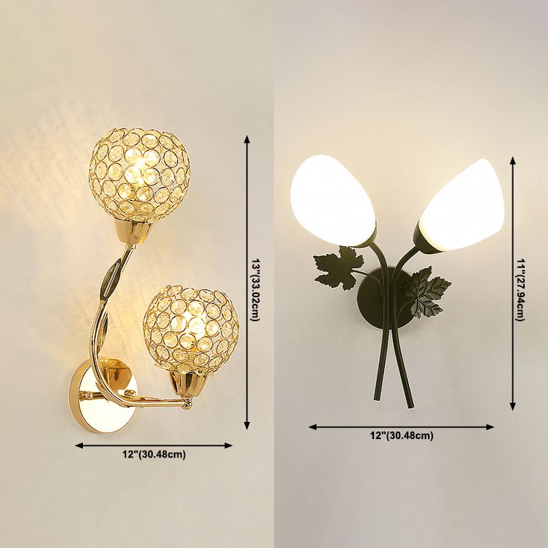 Iluminación de pared de sombra única luz de metal de estilo moderno para dormitorio de sala de estar