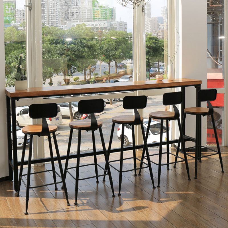 Contemporary Solid Wood Pub Set 1/6 Pieces Rectangle Bar Height Bar Set