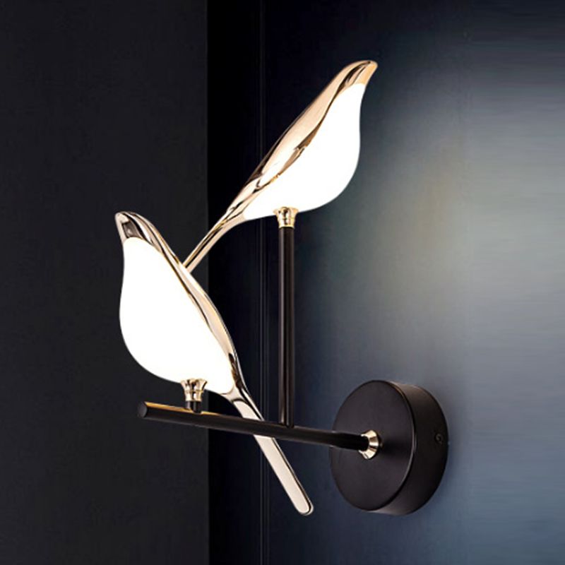 Modern Style Bird Shaped Sconce Light Fixtures Metal Multi Lights Wall Mounted Lighting