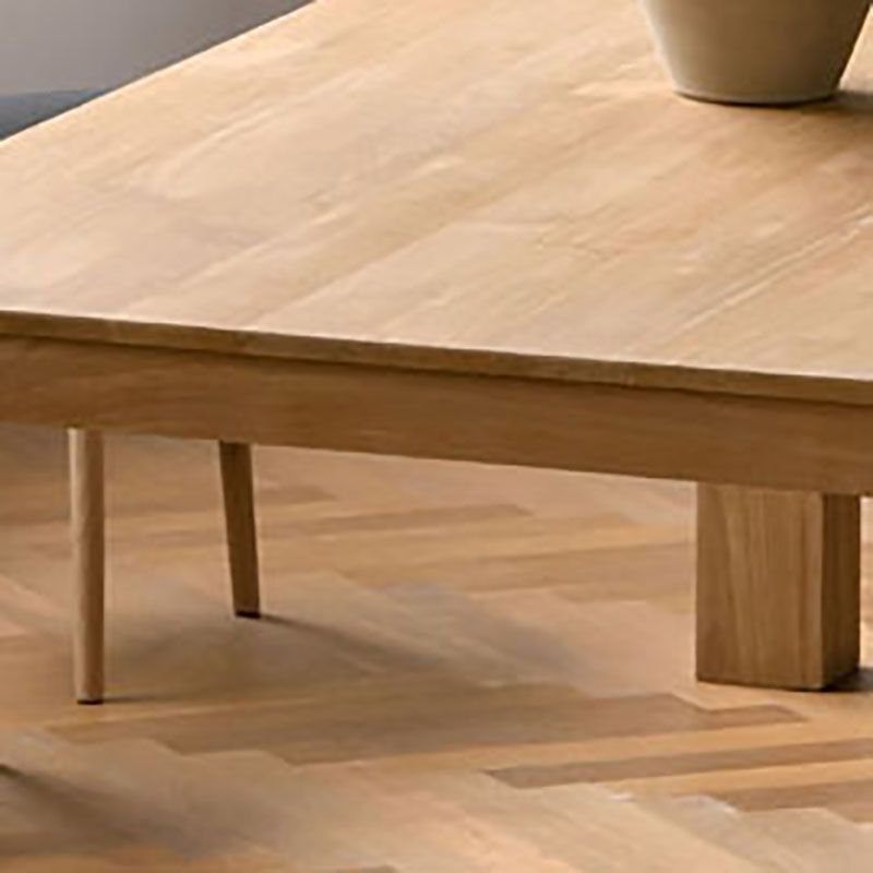 Modern Pine Wood Table for Restaurant Rectangle Dining Table with 4 Legs in Brown