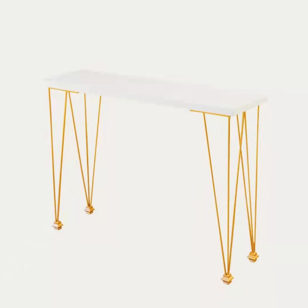 Modern Pub Table Set 1/2/3/5 Pieces Wood Bar Table with Metal Stools