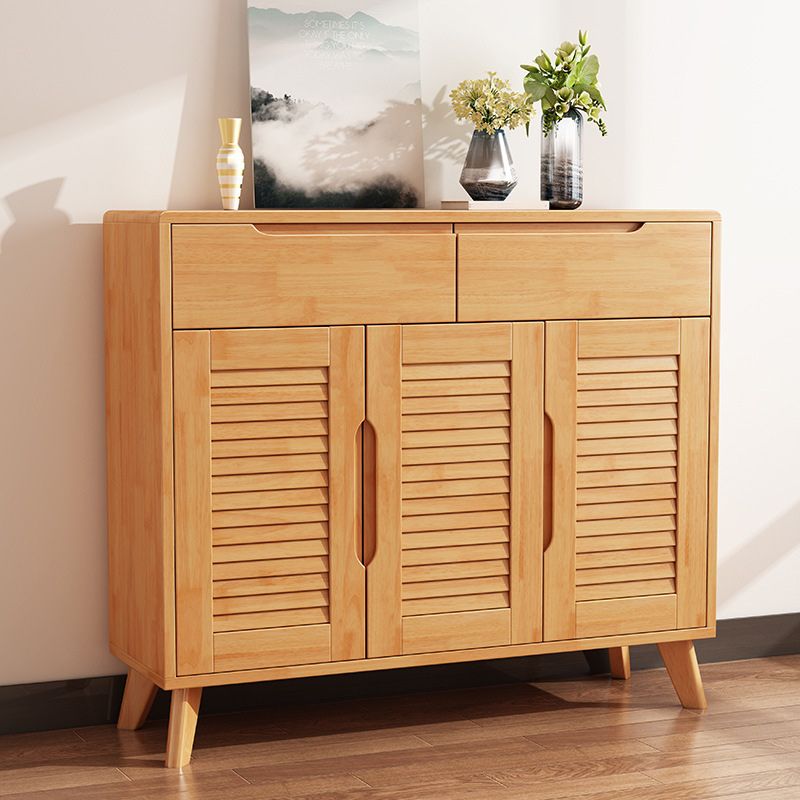 Modern & Contemporary Accent Cabinet Solid Wood Cabinet with Shelves