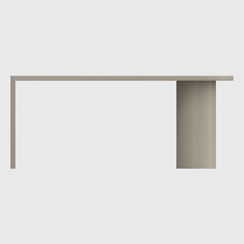 Contemporary Style Bar Table Solid Wood Bistro Bar Desk with Double pedestal