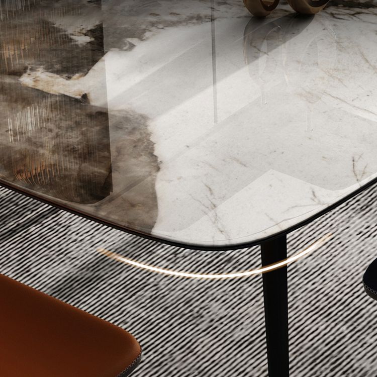Modern 1/4/6/7 Pieces Dinette Set with Sintered Stone Top Rectangle Dining Table Set