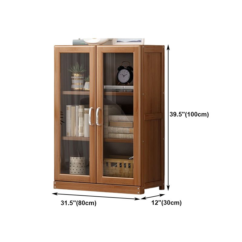 Contemporary Vertical Standard Bookcase Brown Manufactured Wood Bookshelf