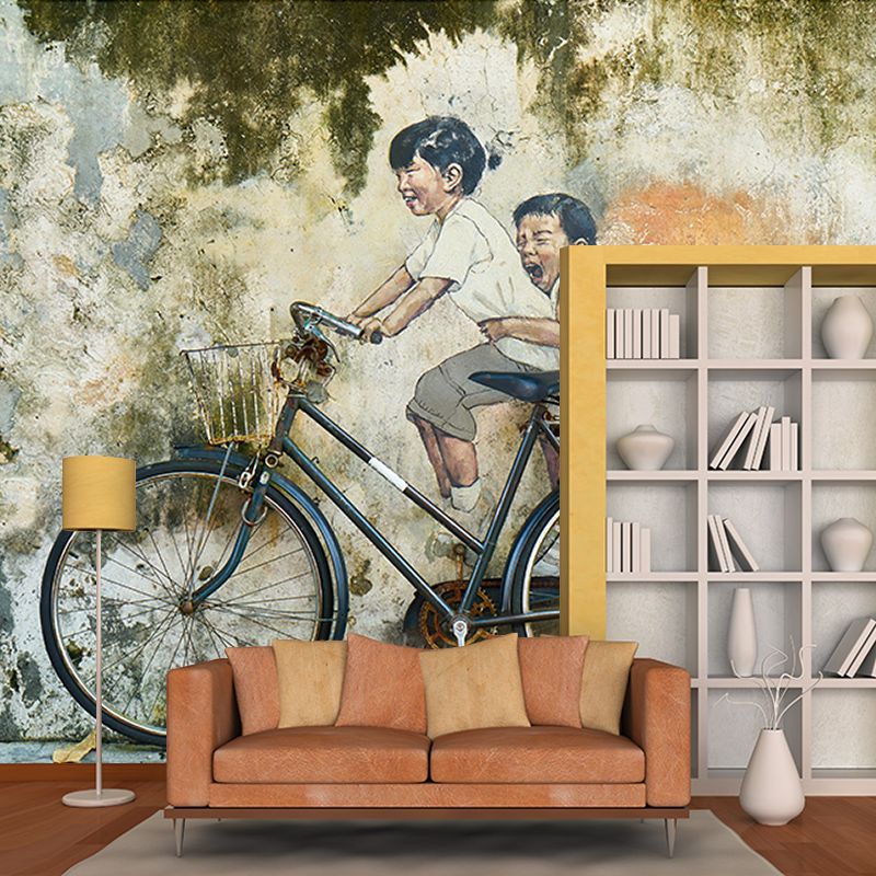 Stain Resistant Mural Classic Illustration Art Living Room Murals
