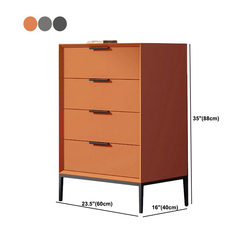 Contemporary Rectangle Accent Chest With3/4 Drawers and Straight Legs