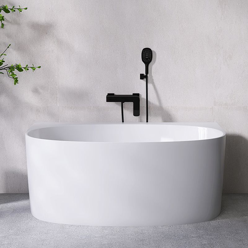 Modern Acrylic Bathtub Center-Front Soaking Bathtub , 22.83-inch Tall