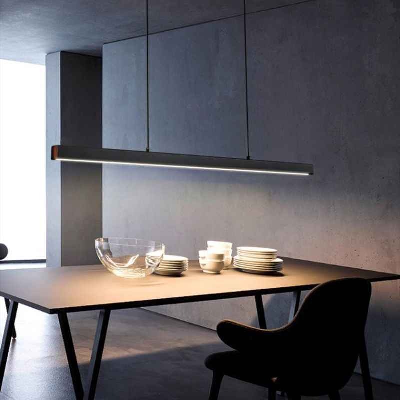 LED Simple Hanging Light Modern Rectangle Pendant Lamp Fixture for Dining Room